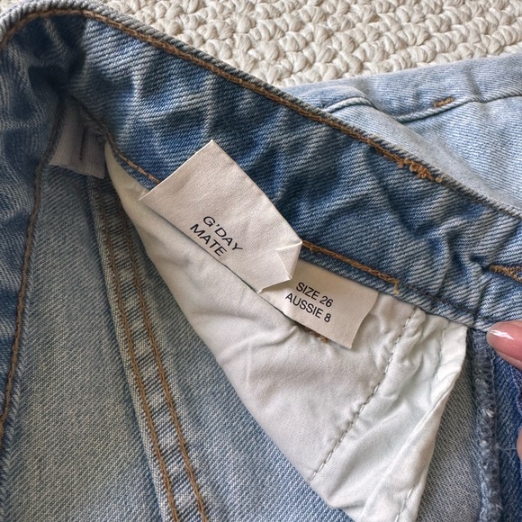 Rollas Light Wash Cuffed Jean - Picture 6 of 6